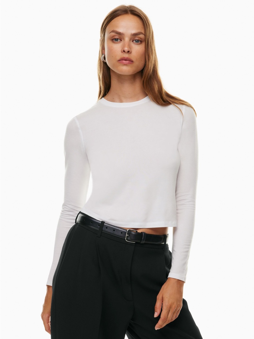 Babaton x Aritzia White Long Sleeve
